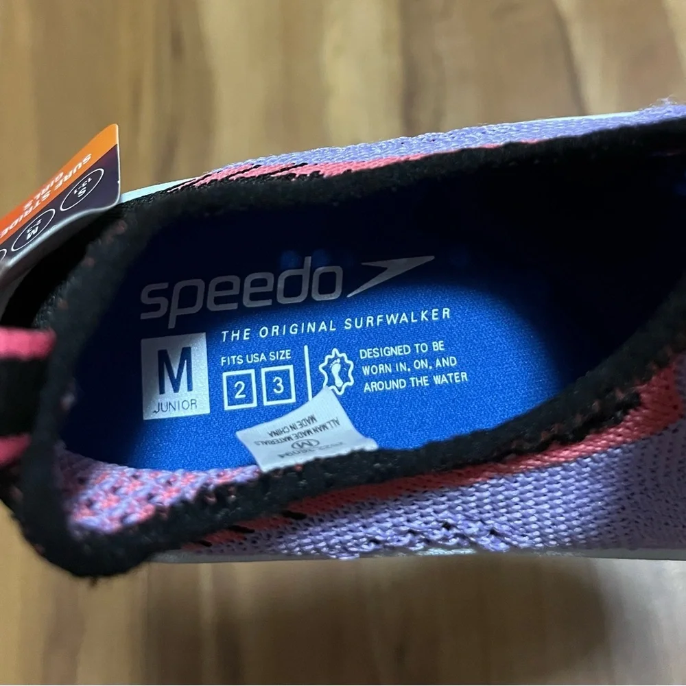 Speedo Surf Strider Water Shoes Girls Purple M 2-3 NWT